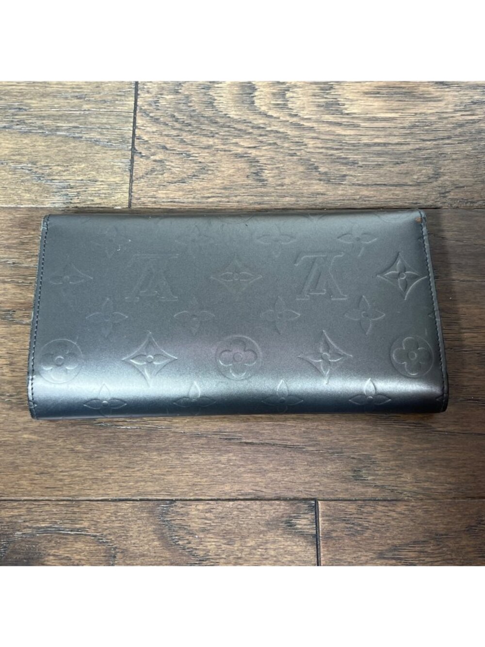 LOUIS VUITTON Monogram Vernis Leather International Long Wallet Gray - Picture 2 of 9